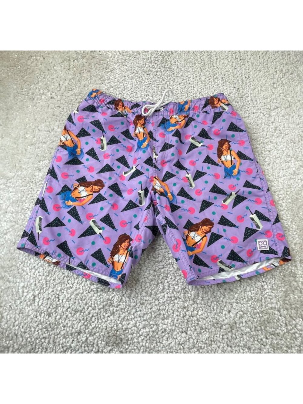 RSVLTS Purple Kelly Kapowski Saved By The Bell Swim Shorts Mens XL